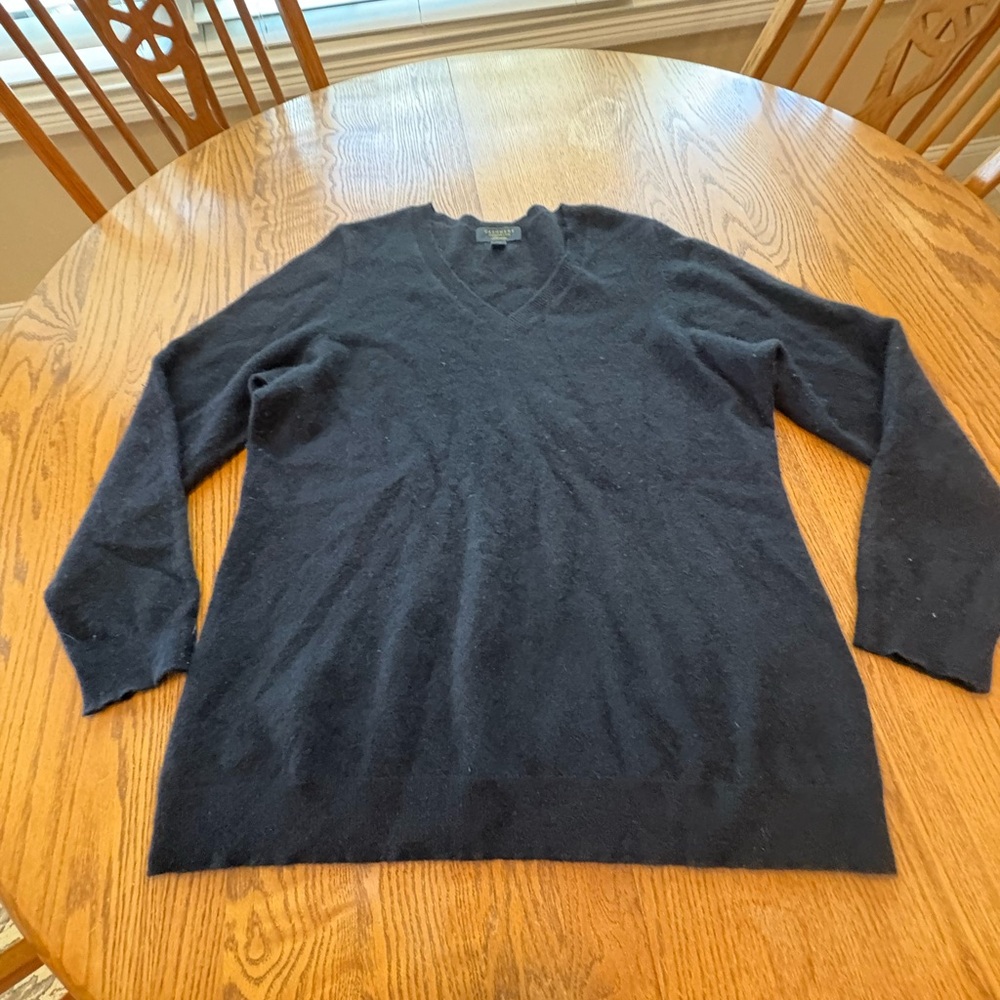 Charter Club Luxury V-neck 2-ply cashmere sweater XL
